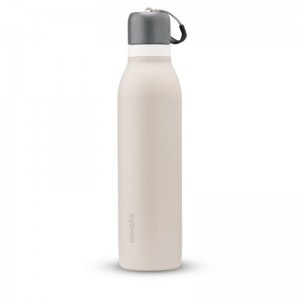 Beige Owala 24oz FreeSip® Twist Stainless Steel Water Bottle | KET426EX