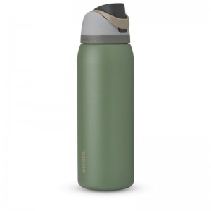 Green Owala 40oz FreeSip® Stainless Steel Water Bottle | QJU4129YX