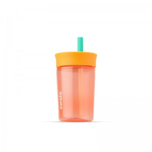 Orange Owala 15oz Kids Tumbler Plastic Water Bottle | YPH318GK