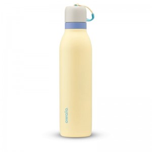 Yellow Owala 24oz FreeSip® Twist Stainless Steel Water Bottle | FUO329QJ