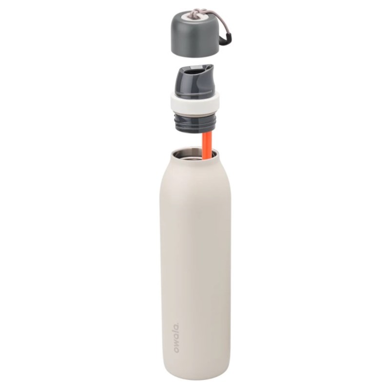 Beige Owala 24oz FreeSip® Twist Stainless Steel Water Bottle | KET426EX