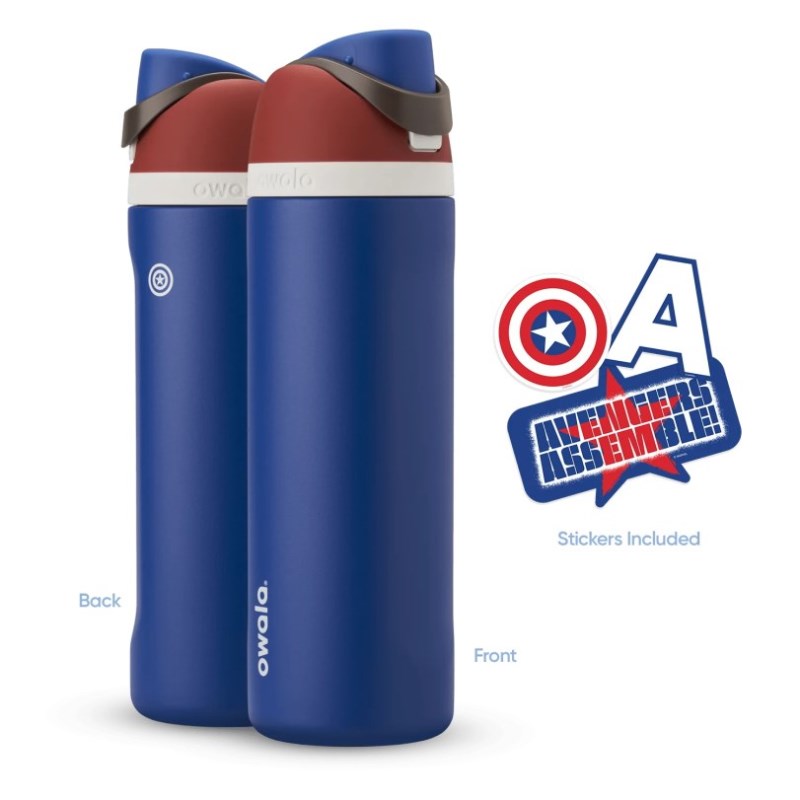 Blue Owala 24oz Marvel Stainless Steel Water Bottle | BQJ9720LL