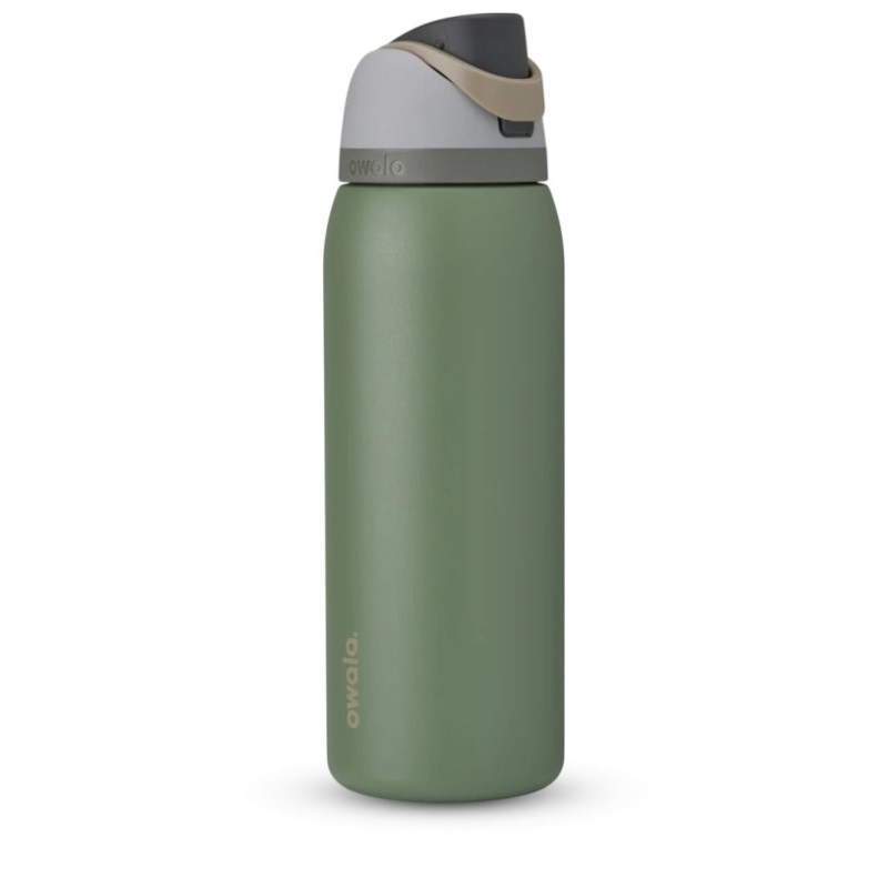 Green Owala 40oz FreeSip® Stainless Steel Water Bottle | QJU4129YX